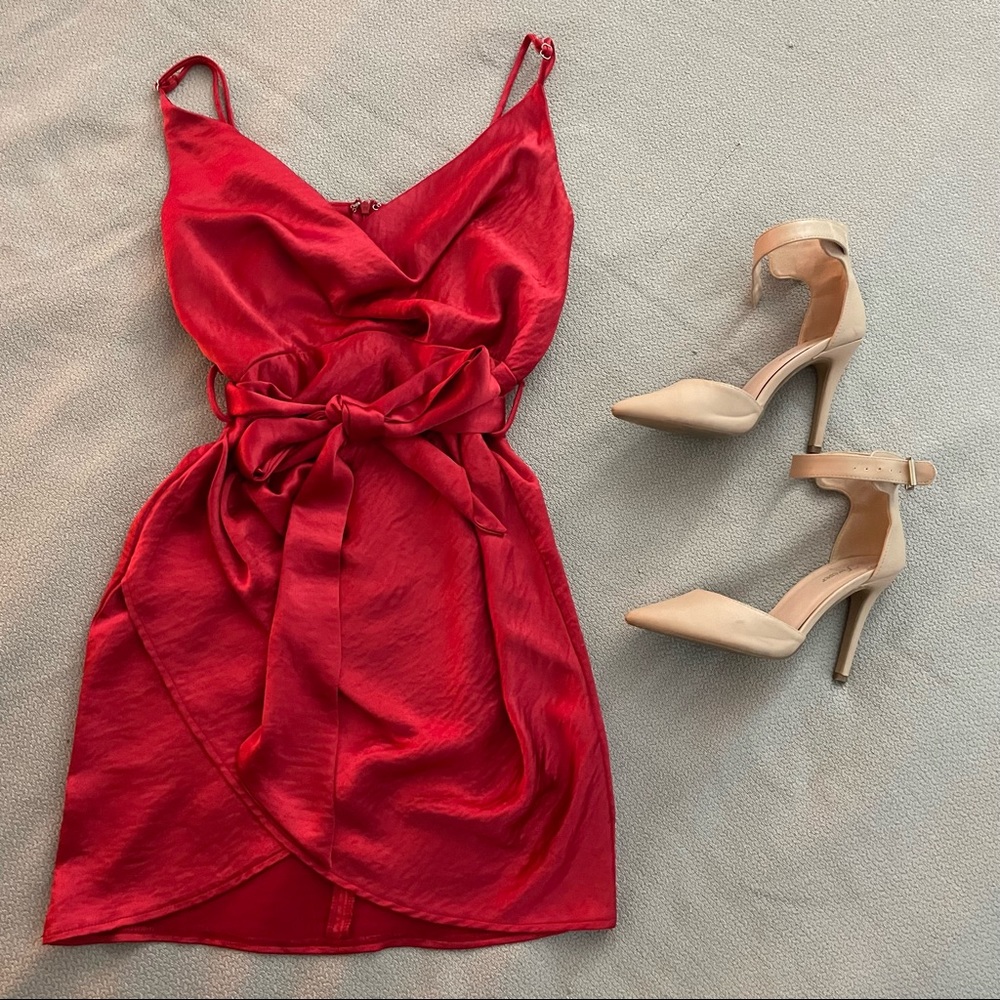 Saints & Secret Silky Cowl Dress